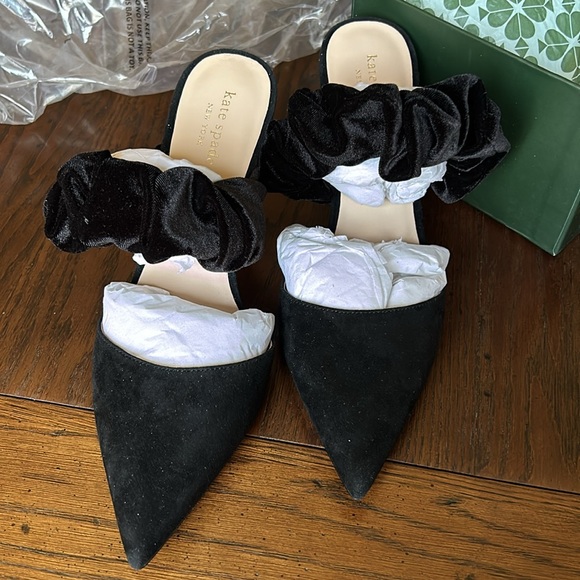 Kate Spade Black Suede Heels - Picture 5 of 5